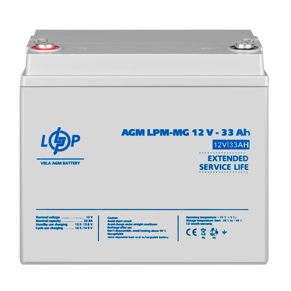 Акумулятор мультигелевий LPM-MG 12V - 33 Ah 6558 фото