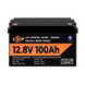 Акумулятор LP LiFePO4 12V (12,8V) - 100 Ah (1280Wh) (Smart BMS 100А) з BT пластик 20197 фото 1