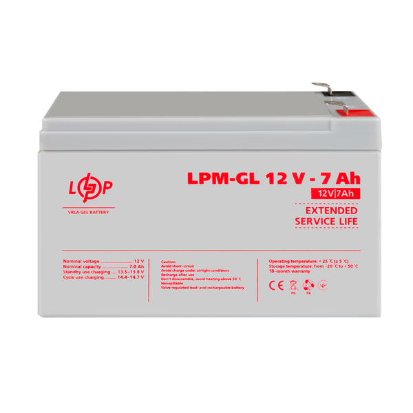 Акумулятор гелевий LPM-GL 12V - 7 Ah 6560 фото