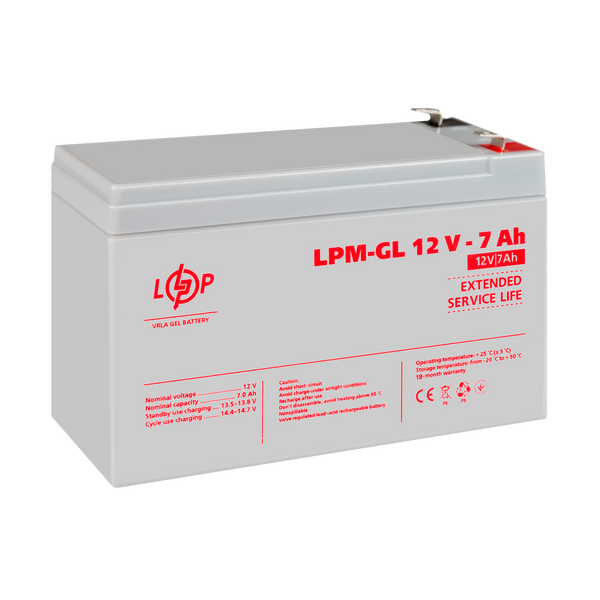 Акумулятор гелевий LPM-GL 12V - 7 Ah 6560 фото