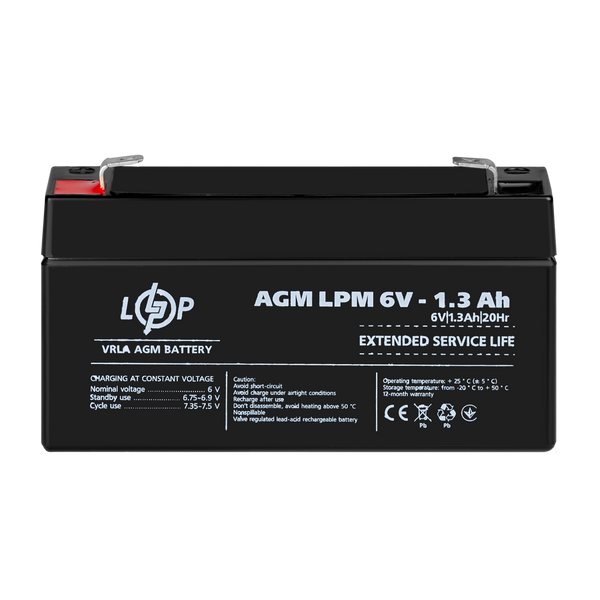 Аккумулятор AGM LPM 6V - 1.3 Ah 4157 фото
