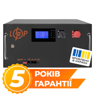 Акумулятор LP LiFePO4 51,2V - 160 Ah (8192Wh) (BMS SP 150A/100А) RM RS485/CAN LCD BL 38819 фото