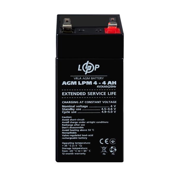 Аккумулятор AGM LPM 4V - 4 Ah 4135 фото