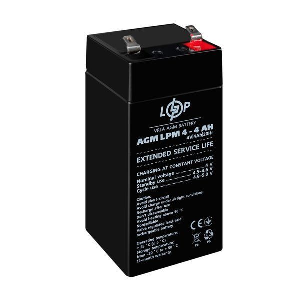 Аккумулятор AGM LPM 4V - 4 Ah 4135 фото