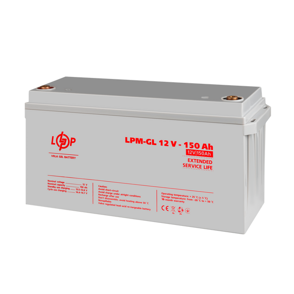 Акумулятор гелевий LPM-GL 12V - 150 Ah 4155 фото