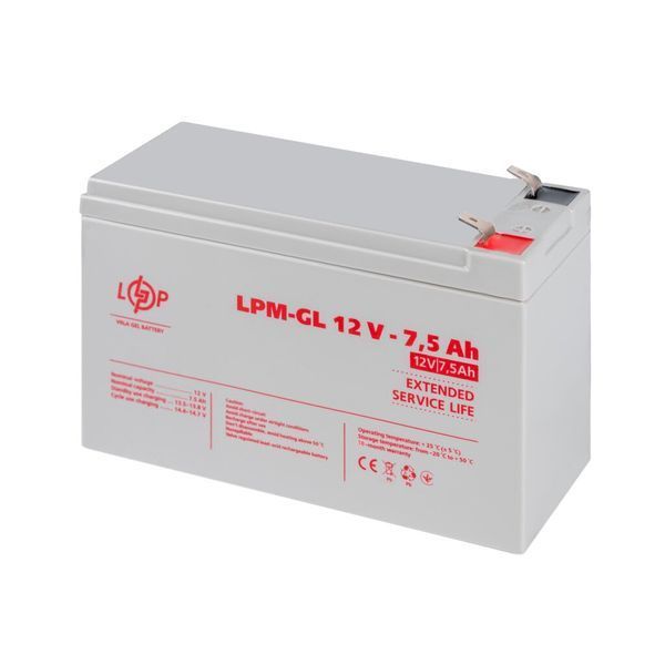 Аккумулятор гелевый LPM-GL 12V - 7.5 Ah 6562 фото